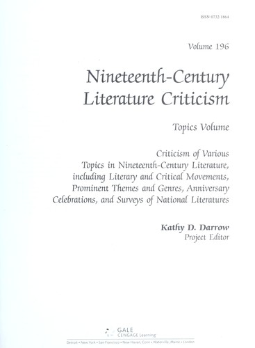 Nineteenth-Century literature criticism by