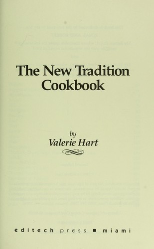 The new tradition cookbook by Valerie Hart