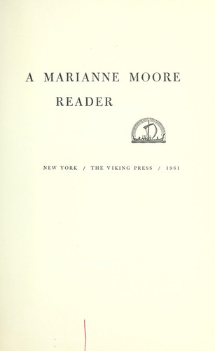 A Marianne Moore reader by