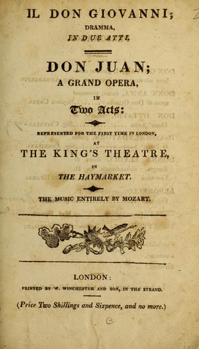 Don Giovanni by Wolfgang Amadeus Mozart