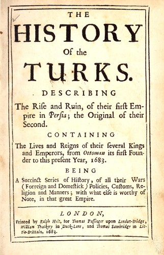 The history of the Turks by