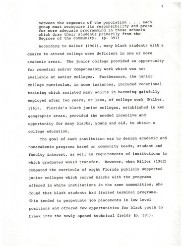 Community college education for black students, a case study by Portia L. Taylor