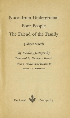 Zapiski iz podpolia by Fyodor Mikhailovich Dostoyevsky