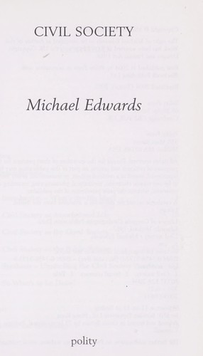 CIVIL SOCIETY by Michael Edwards