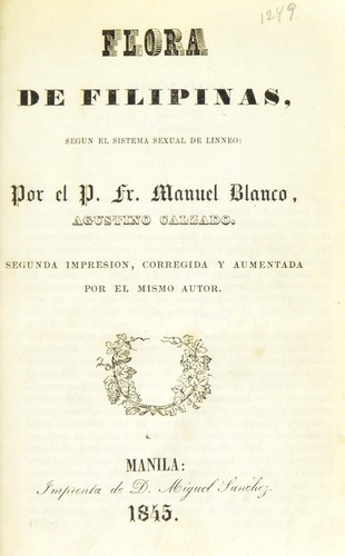 Flora de Filipinas by Manuel Blanco