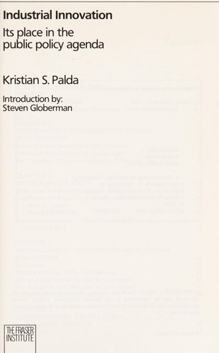 Industrial innovation : its place in the public policy agenda by