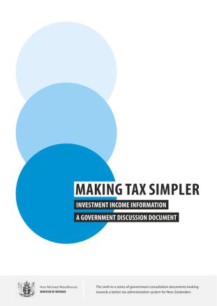 Making tax simpler - Investment income information