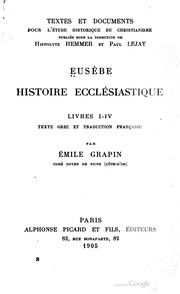 Cover of: Histoire ecclésiastique, livres 1-[10] by Eusebius of Caesarea