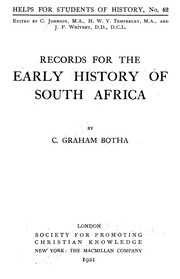 Cover of: Records for the early history of South Africa