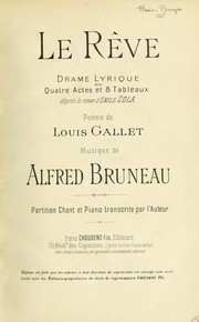 Cover of: Le rêve: drame lyrique en quatre actes et 8 tableaux