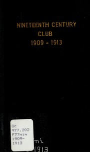 Cover of: The Nineteenth Century Club by Nineteenth Century Club (Fort Wayne, Ind.)