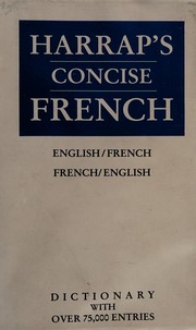 Cover of: Harrap's concise French-English dictionary: dictionnaire anglais-français