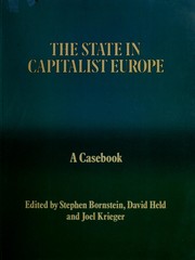 Cover of: The State in capitalist Europe: a casebook