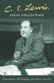 Cover of: Essay collection. by C.S. Lewis