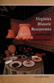 Cover of: Virginia's historic restaurants and their recipes