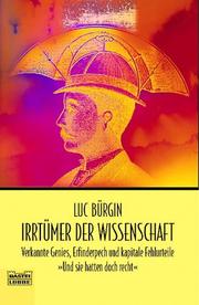 Cover of: Irrtümer der Wissenschaft.