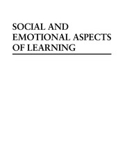 Cover of: Social and emotional aspects of learning