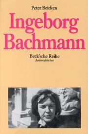 Cover of: Ingeborg Bachmann by Peter U. Beicken, Peter U. Beicken