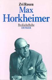 Cover of: Max Horkheimer.