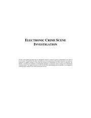 Cover of: Electronic crime scene investigation