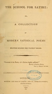 Cover of: The School for satire