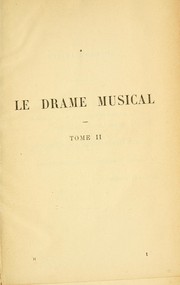 Cover of: Le drame musical