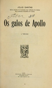 Cover of: Os galos de Apollo by Júlio Dantas