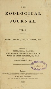 Cover of: The Zoological journal by James de Carle Sowerby