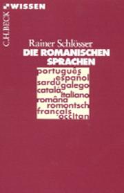 Cover of: Die Romanischen Sprachen.