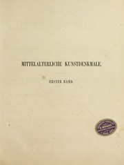 Cover of: Mittelalterliche Kunstdenkmale des österreichischen Kaiserstaates. by Gustav Adolph Heider