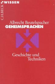 Cover of: Geheimsprachen. Geschichte und Techniken.