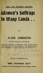 Cover of: Women's suffrage in many lands by Alice Zimmern
