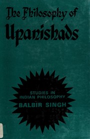 Cover of: The philosophy of Upanishads