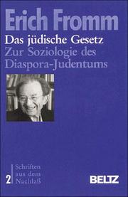 Cover of: Das jüdische Gesetz: zur Soziologie des Diaspora-Judentums : Dissertation von 1922