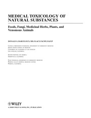 Cover of: Medical toxicology of natural substances by Donald G. Barceloux