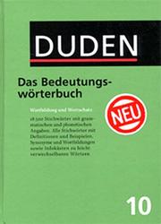 Cover of: Duden: das Bedeutungswörterbuch