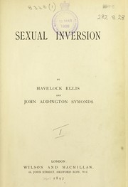 Cover of: Studies in the psychology of sex: Sexual inversion