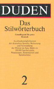 Cover of: Duden Stilwörterbuch der deutschen Sprache by 