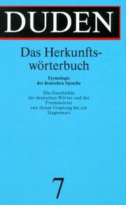 Cover of: Duden Etymologie by von Günther Drosdowski.