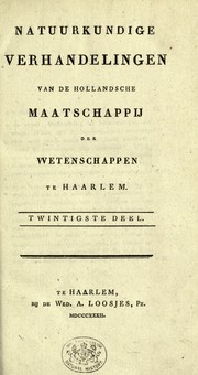 Cover of: Natuurkundige verhandelingen van de Bataafsche Hollandsche Maatschappye der Wetenschappen te Haarlem