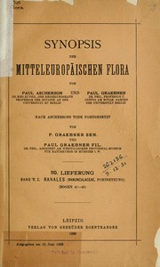 Cover of: Synopsis der Mitteleuropaïschen flora