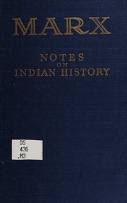 Cover of: Notes on Indian history by Karl Marx