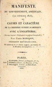 Cover of: Manifeste du gouvernement américain, (10 février 1815)