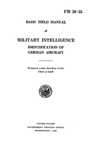 Cover of: Identification of German Aircraft by 