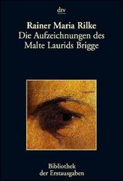 Cover of: Die Aufzeichnungen des Malte Laurids Brigge. Leipzig 1910.