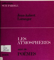 Cover of: Les atmosphères, suivi de Poëmes.