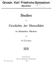Cover of: Studien zur Geschichte der Himmelfahrt im klassischen Altertum