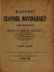 Cover of: Kapesní slovník novinářský by Josef Rank