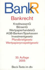 Cover of: Bankrecht: Textausg.