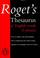 Cover of: Roget's Thesaurus